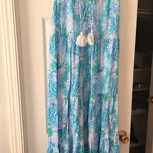 Lilly Pulitzer Blue and Green Patterned Dress